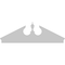 Ekena Millwork Acorn Architectural Grade PVC Combination Pediment, 78"W x 26-3/8"H x 2-3/4"P (Pitch 6/12) PEDPC078X265ACR00 - alternate 4